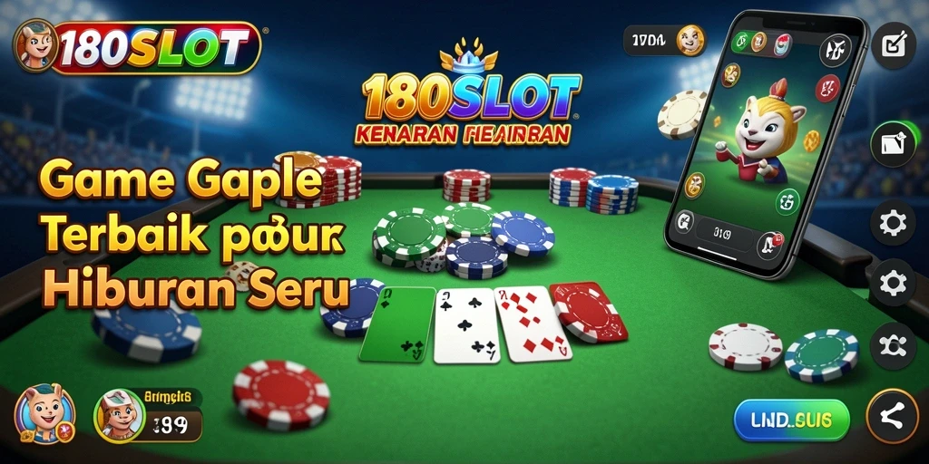 Tampilan gameplay Gaple yang mendebarkan dan interaktif di 180SLOT.