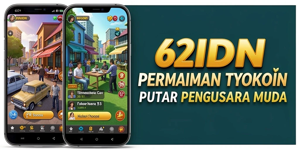 Tampilan menarik gameplay 62IDN dengan berbagai pilihan bisnis.