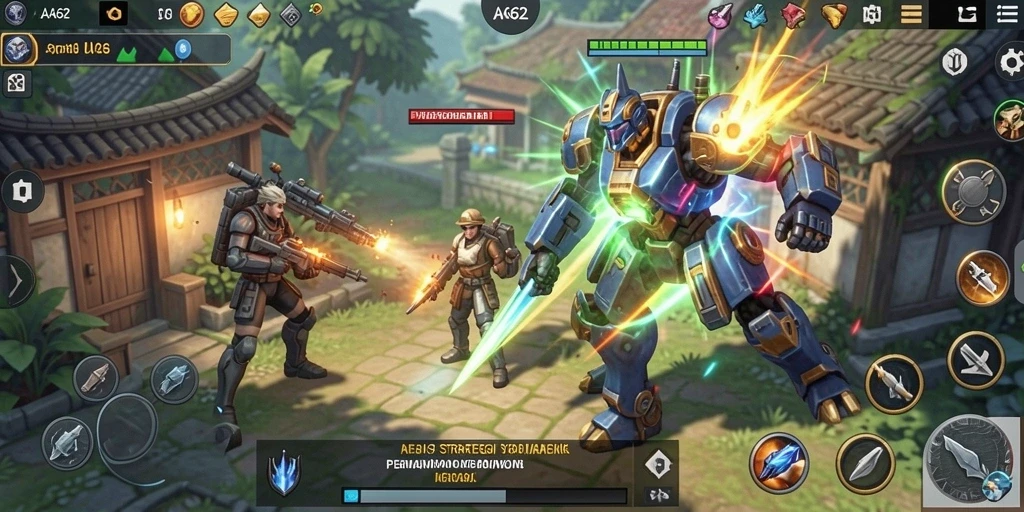 Screenshot gameplay menampilkan aksi strategis yang mendebarkan.