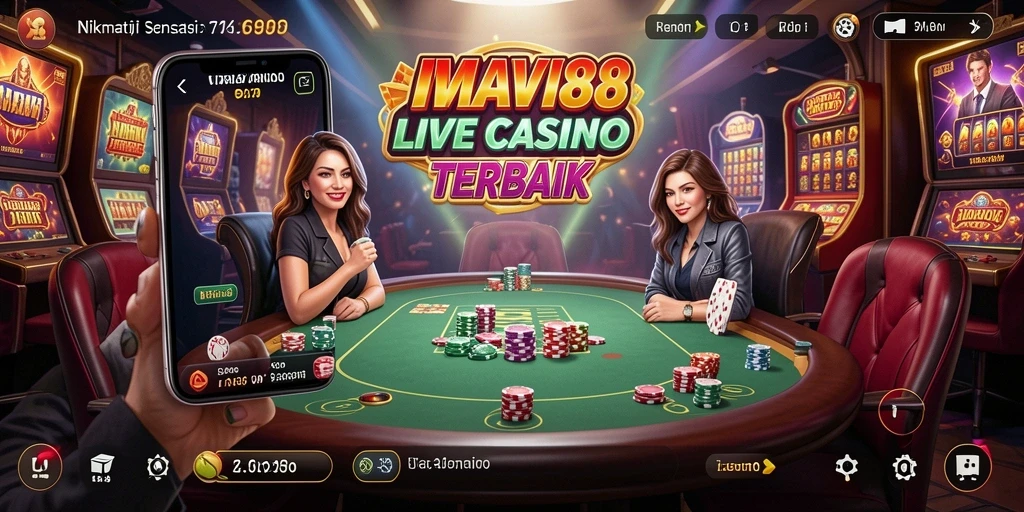 Tampilan menarik dari gameplay Live Casino AMAVI88 dengan dealer profesional.