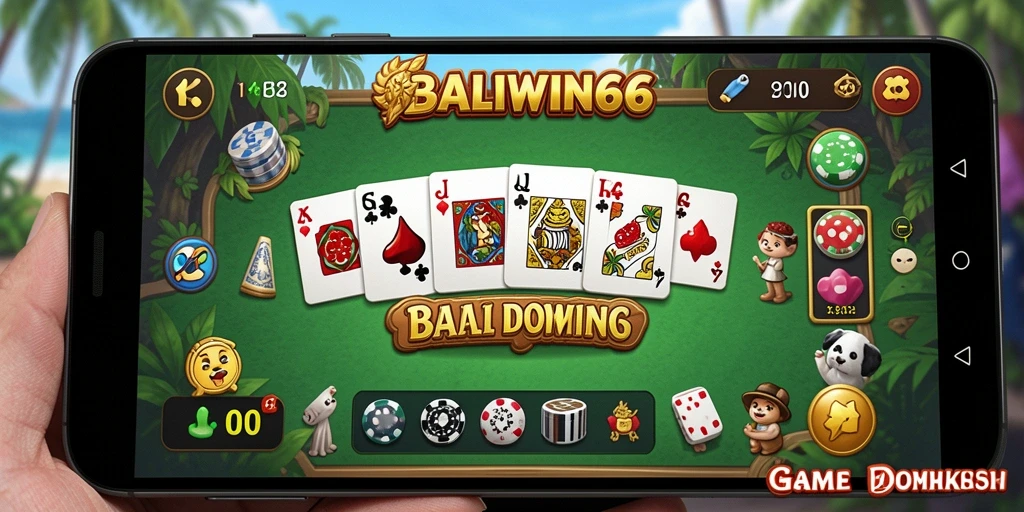 Tampilan gameplay BALIWIN66 dalam permainan Domino yang seru.