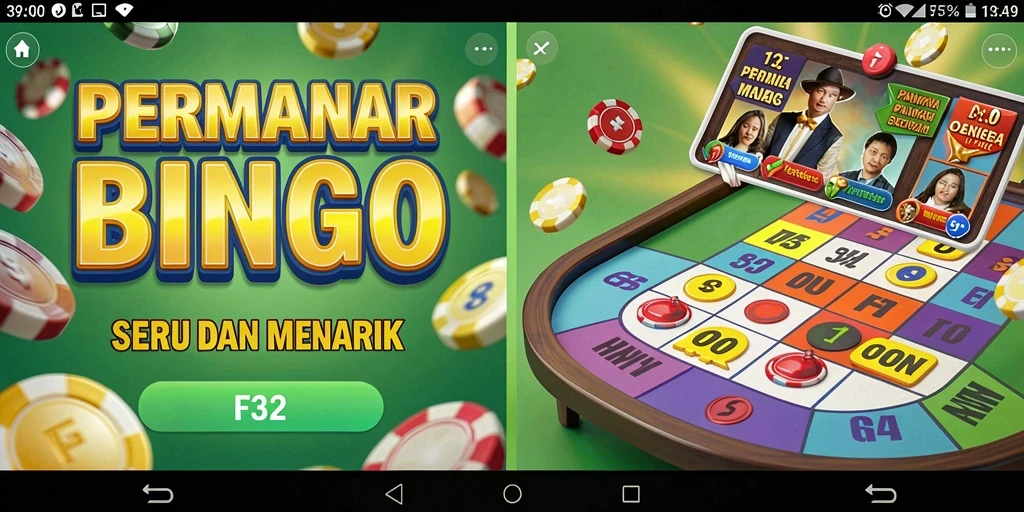 Tangkapan layar F32 menampilkan aksi seru dalam permainan Bingo.