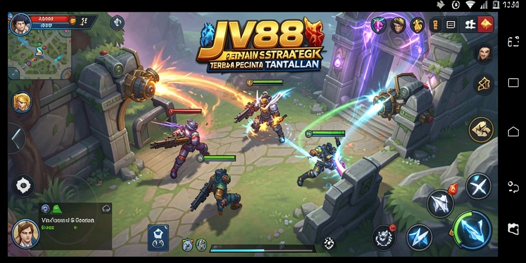 Tampilan gameplay mendebarkan dari JV88, penuh strategi dan tantangan.