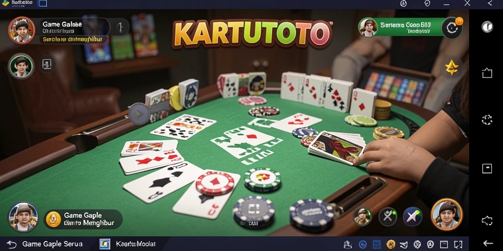Tampilan gameplay menarik dari KARTUTOTO saat bermain Gaple.