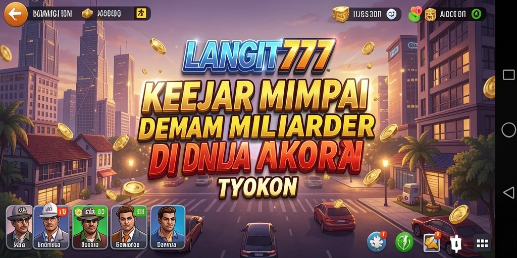 Tampilan gameplay LANGIT777 yang seru dan mendebarkan dalam dunia Tycoon.