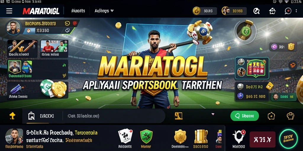 Screenshot utama MARIATOGL menampilkan antarmuka sportsbook yang menarik.