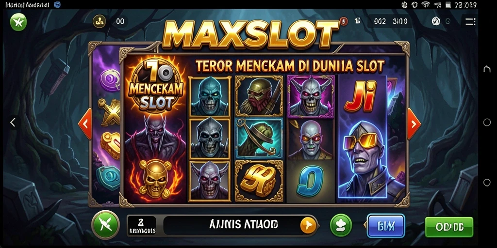 Tangkapan layar gameplay yang menegangkan dari MAXSLOT, dengan suasana horor mencekam.
