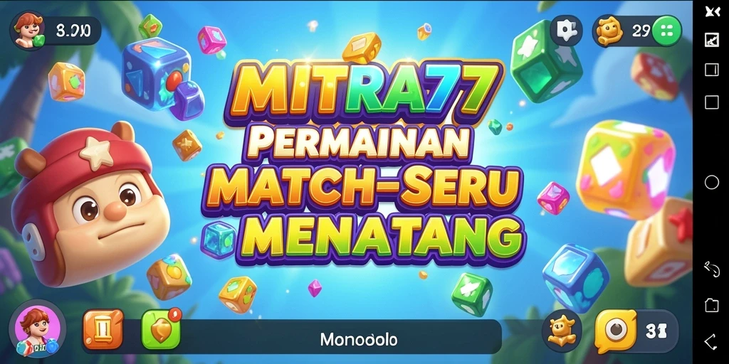Tampilan layar permainan MITRA77 yang penuh warna dan seru.