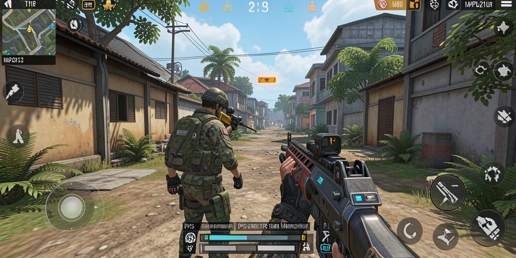 Tampilan seru gameplay MPO2121 dalam aksi TPS.