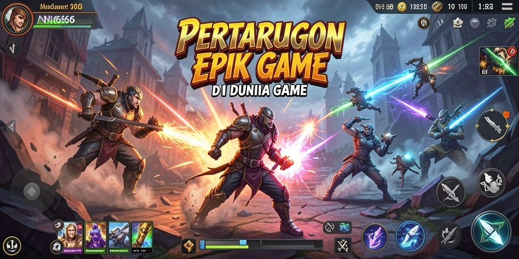 Tangkapan layar NK666 menampilkan pertarungan intens dengan karakter yang beraksi.