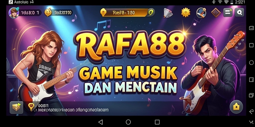Screenshot RAFA88 menunjukkan momen seru gameplay musik yang interaktif.