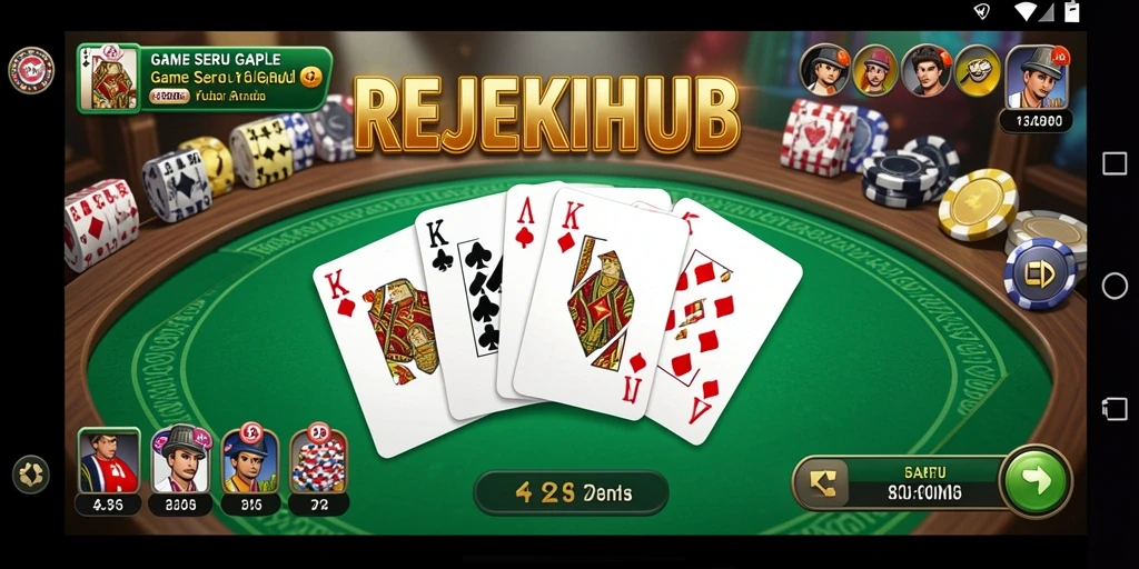 Tampilan gameplay seru dari REJEKIHUB dengan fitur Gaple.