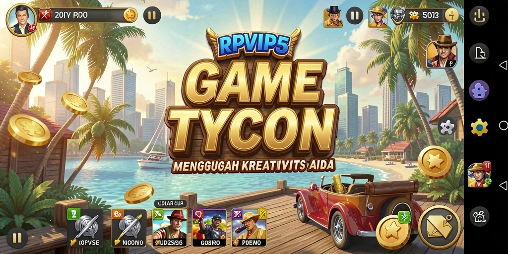 Screenshot utama RPVIP5 menampilkan gameplay Tycoon yang menantang.