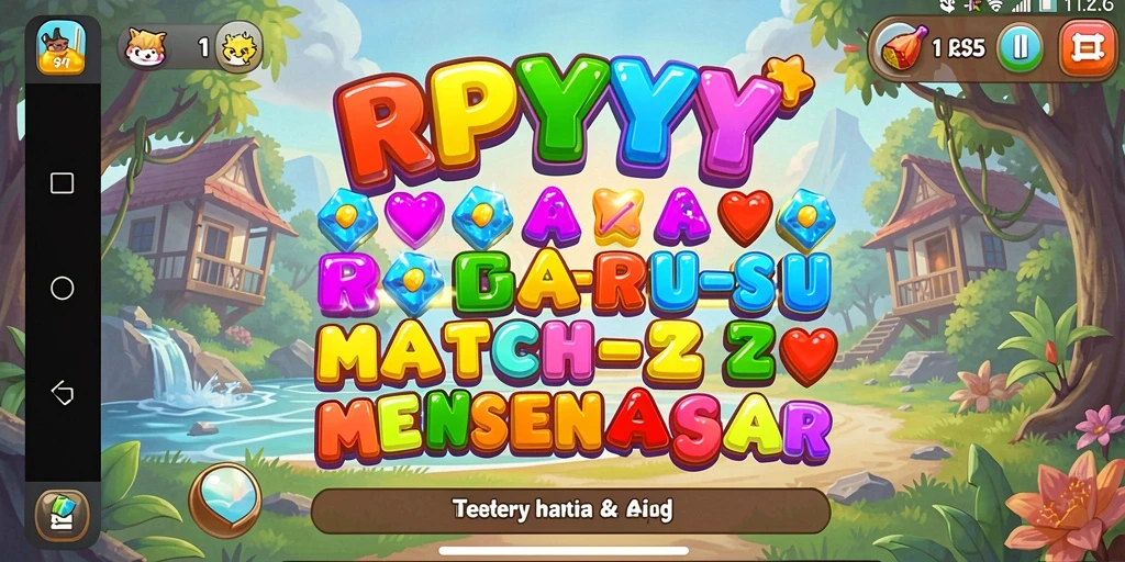 Tampilan screenshot RPYYY yang menampilkan keseruan gameplay Match-3.