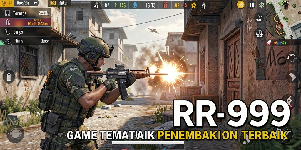 Gameplay mendebarkan dari RR999 dengan aksi penembakan intens.
