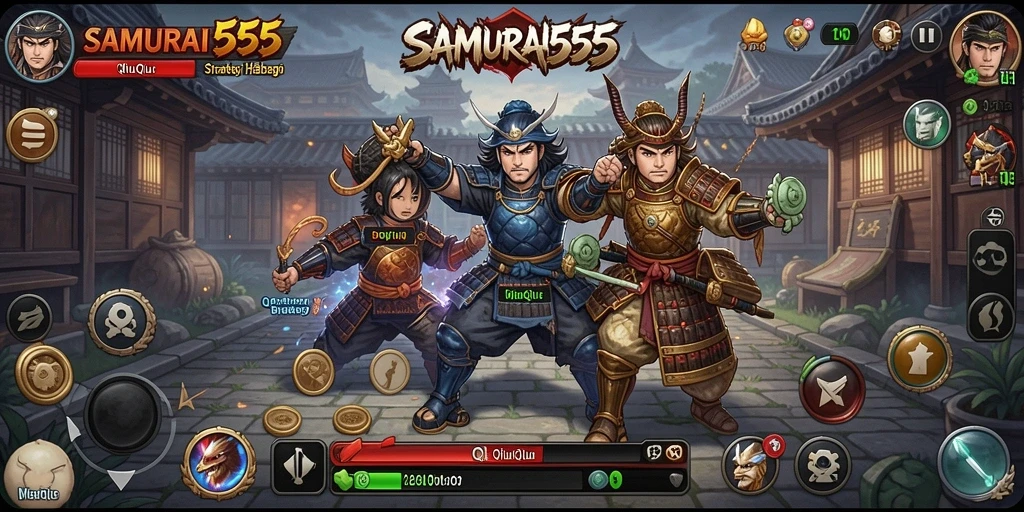 Tangkapan layar dari gameplay QiuQiu di SAMURAI555.