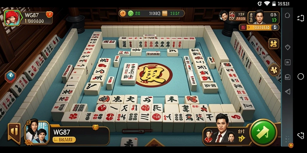 Screenshot gameplay WG87 menampilkan tantangan Mahjong yang menarik.